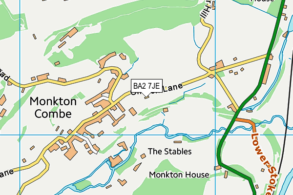 BA2 7JE map - OS VectorMap District (Ordnance Survey)