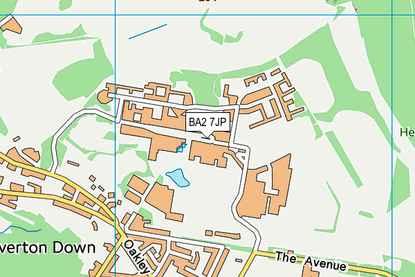 BA2 7JP map - OS VectorMap District (Ordnance Survey)