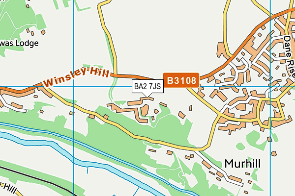 BA2 7JS map - OS VectorMap District (Ordnance Survey)