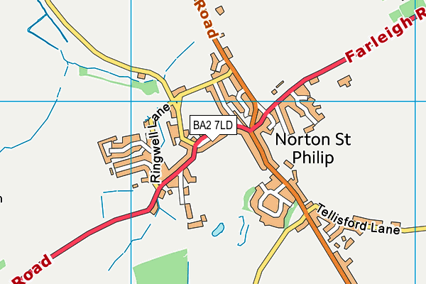 Norton St Philip Cricket Club map (BA2 7LD) - OS VectorMap District (Ordnance Survey)