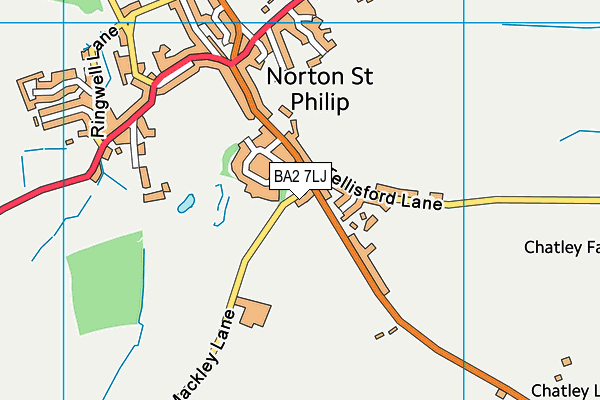 BA2 7LJ map - OS VectorMap District (Ordnance Survey)