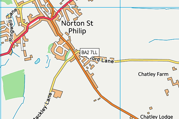 BA2 7LL map - OS VectorMap District (Ordnance Survey)