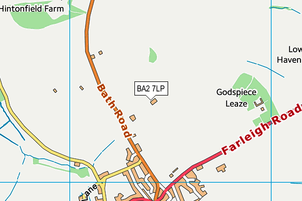 BA2 7LP map - OS VectorMap District (Ordnance Survey)