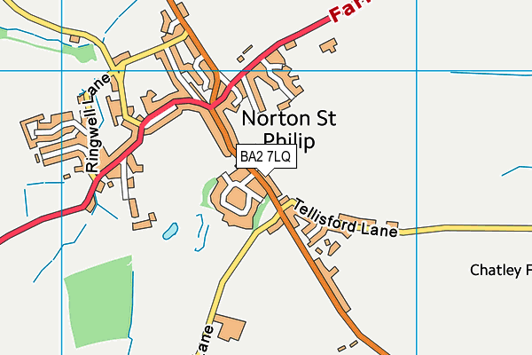 BA2 7LQ map - OS VectorMap District (Ordnance Survey)