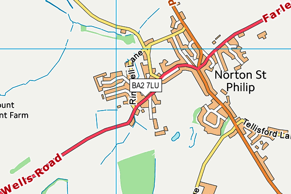 Norton St Philip Church of England First School map (BA2 7LU) - OS VectorMap District (Ordnance Survey)