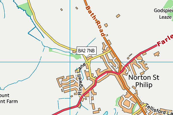 BA2 7NB map - OS VectorMap District (Ordnance Survey)