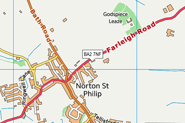 BA2 7NF map - OS VectorMap District (Ordnance Survey)