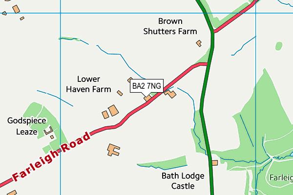 BA2 7NG map - OS VectorMap District (Ordnance Survey)