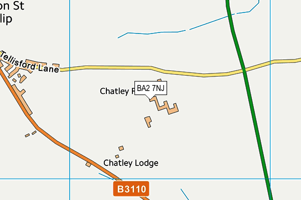 BA2 7NJ map - OS VectorMap District (Ordnance Survey)