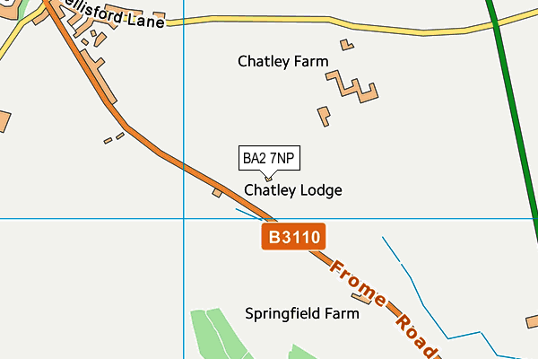 BA2 7NP map - OS VectorMap District (Ordnance Survey)