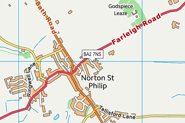 BA2 7NS map - OS VectorMap District (Ordnance Survey)