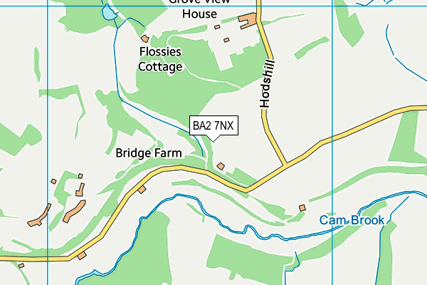 BA2 7NX map - OS VectorMap District (Ordnance Survey)