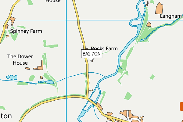 BA2 7QN map - OS VectorMap District (Ordnance Survey)