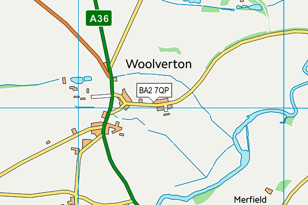 BA2 7QP map - OS VectorMap District (Ordnance Survey)