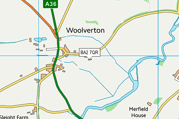 BA2 7QR map - OS VectorMap District (Ordnance Survey)