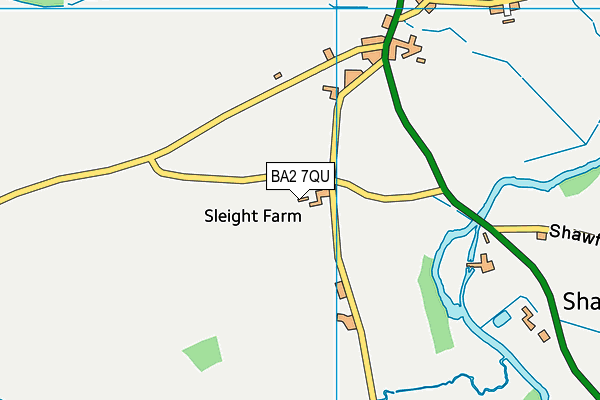 BA2 7QU map - OS VectorMap District (Ordnance Survey)