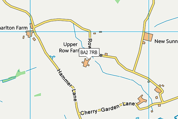 BA2 7RB map - OS VectorMap District (Ordnance Survey)