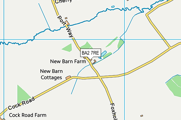 BA2 7RE map - OS VectorMap District (Ordnance Survey)