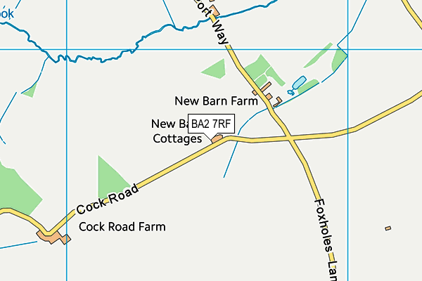 BA2 7RF map - OS VectorMap District (Ordnance Survey)