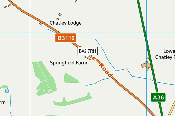 BA2 7RH map - OS VectorMap District (Ordnance Survey)