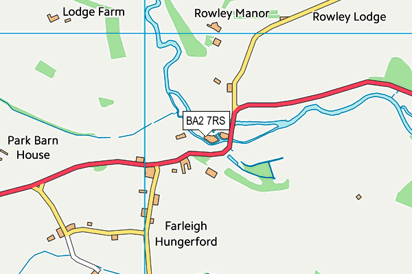 BA2 7RS map - OS VectorMap District (Ordnance Survey)