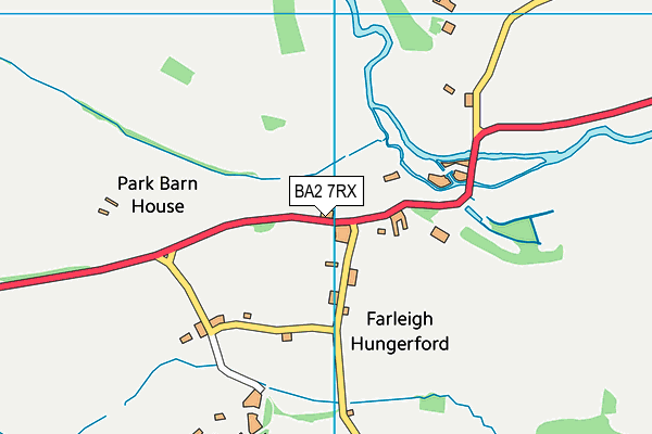 BA2 7RX map - OS VectorMap District (Ordnance Survey)