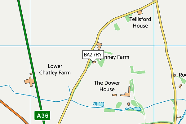 BA2 7RY map - OS VectorMap District (Ordnance Survey)