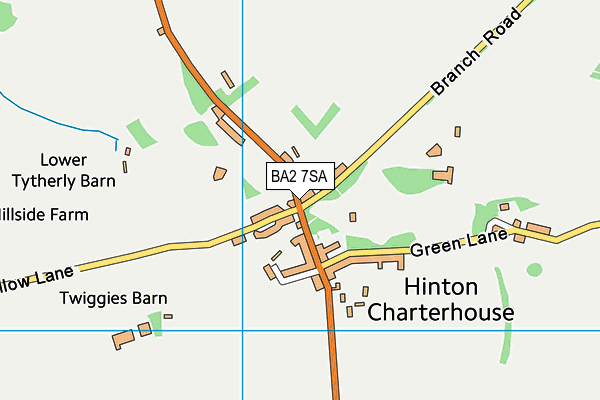 BA2 7SA map - OS VectorMap District (Ordnance Survey)