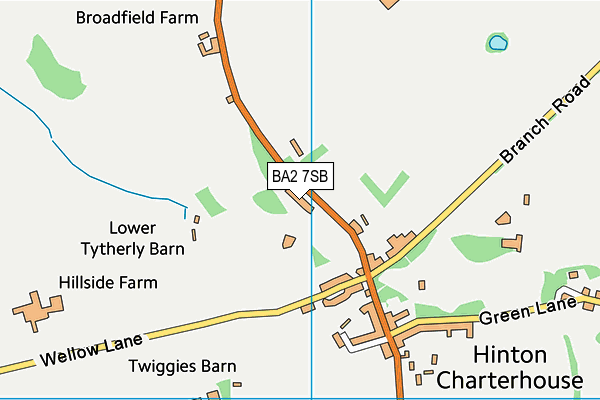 BA2 7SB map - OS VectorMap District (Ordnance Survey)