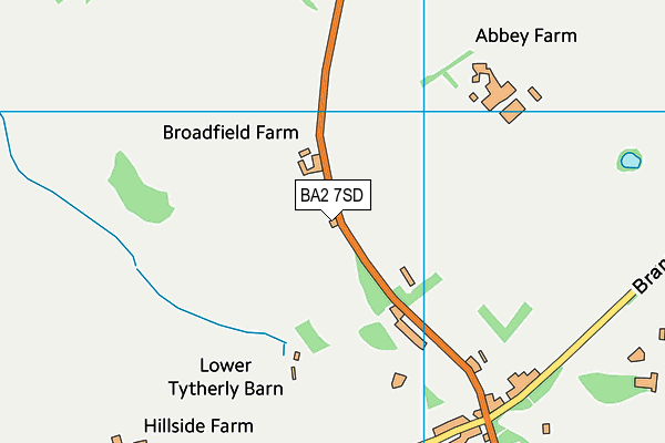 BA2 7SD map - OS VectorMap District (Ordnance Survey)