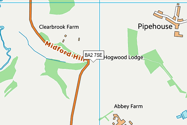 BA2 7SE map - OS VectorMap District (Ordnance Survey)