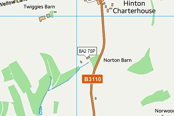 BA2 7SP map - OS VectorMap District (Ordnance Survey)