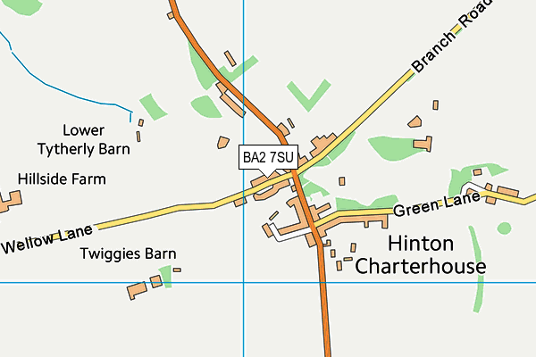 BA2 7SU map - OS VectorMap District (Ordnance Survey)