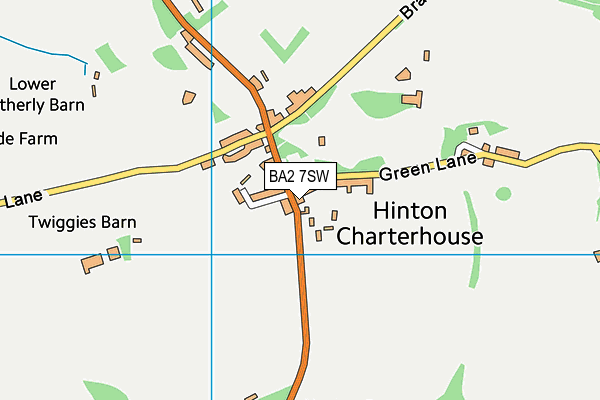 Hinton Charterhouse Fc (Closed) map (BA2 7SW) - OS VectorMap District (Ordnance Survey)