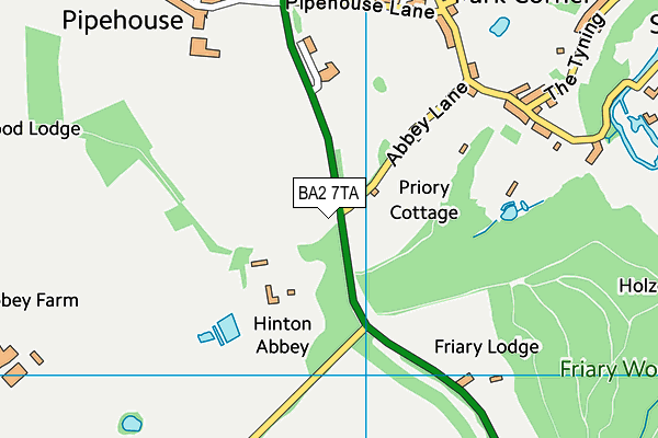 BA2 7TA map - OS VectorMap District (Ordnance Survey)