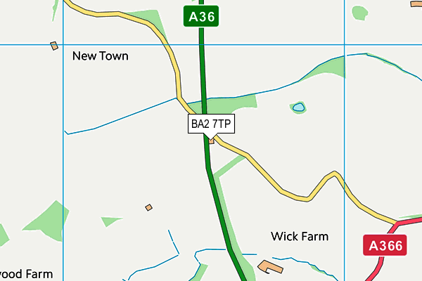 BA2 7TP map - OS VectorMap District (Ordnance Survey)