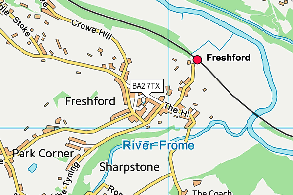 BA2 7TX map - OS VectorMap District (Ordnance Survey)