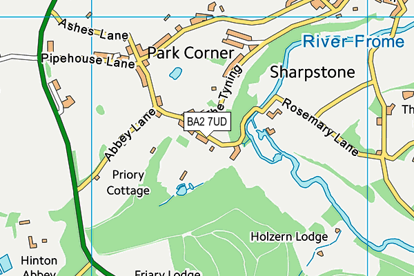 BA2 7UD map - OS VectorMap District (Ordnance Survey)