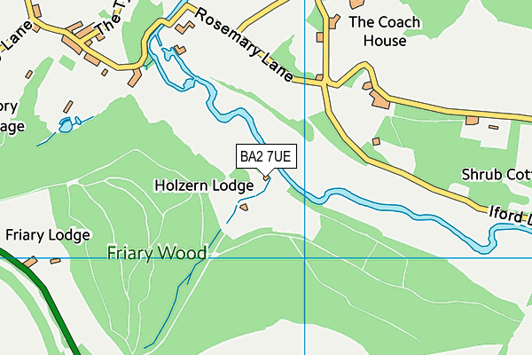 BA2 7UE map - OS VectorMap District (Ordnance Survey)