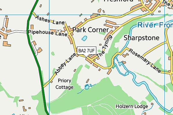 BA2 7UF map - OS VectorMap District (Ordnance Survey)