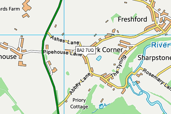 BA2 7UQ map - OS VectorMap District (Ordnance Survey)