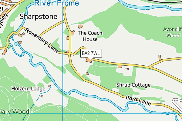 BA2 7WL map - OS VectorMap District (Ordnance Survey)