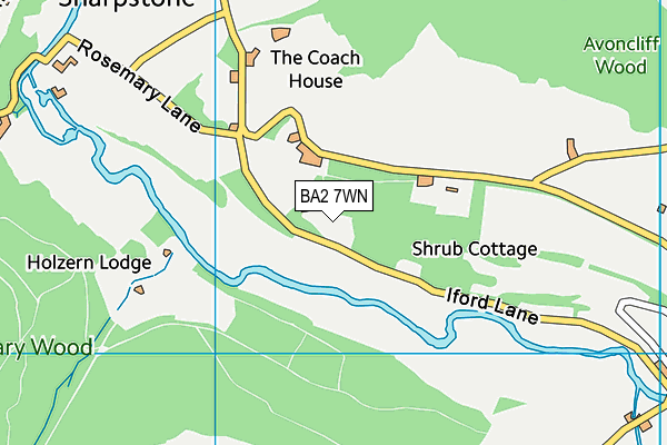 BA2 7WN map - OS VectorMap District (Ordnance Survey)