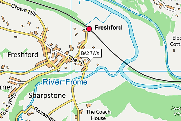 Map of THE ORCHARD (FRESHFORD) LIMITED at district scale