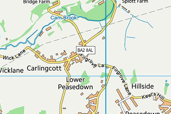 BA2 8AL map - OS VectorMap District (Ordnance Survey)