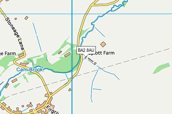 BA2 8AU map - OS VectorMap District (Ordnance Survey)