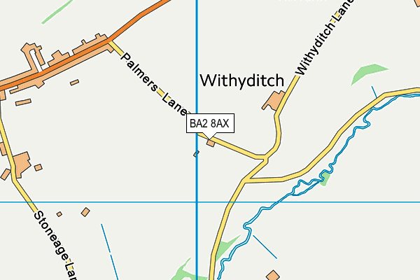 BA2 8AX map - OS VectorMap District (Ordnance Survey)