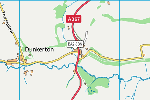 Dunkerton Cricket Ground map (BA2 8BN) - OS VectorMap District (Ordnance Survey)
