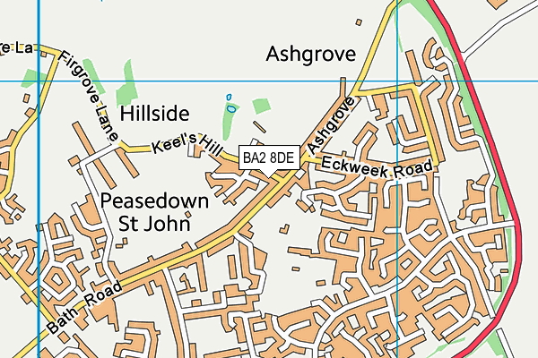 BA2 8DE map - OS VectorMap District (Ordnance Survey)