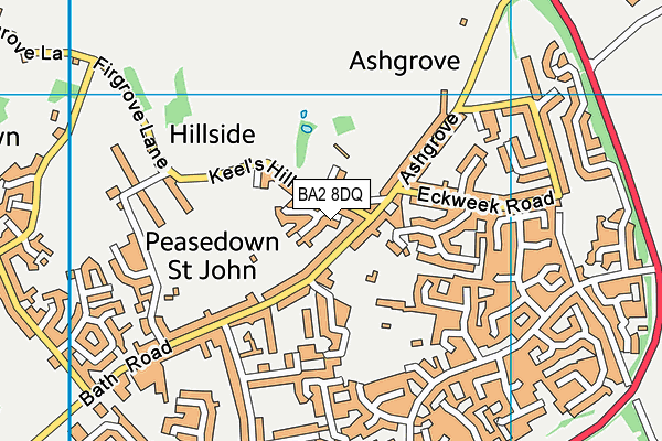 BA2 8DQ map - OS VectorMap District (Ordnance Survey)